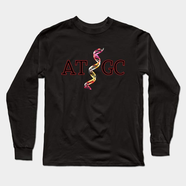 AT / GC, biotechnology, dna strand, molecular biology Long Sleeve T-Shirt by Pattyld